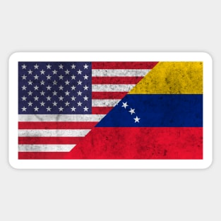 Venezuelan American Flag Sticker